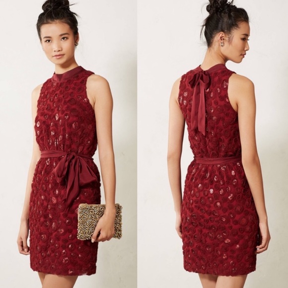 Anthropologie Dresses & Skirts - Anthro “Sachin & Babi” Rosette Sequin Dress NWT